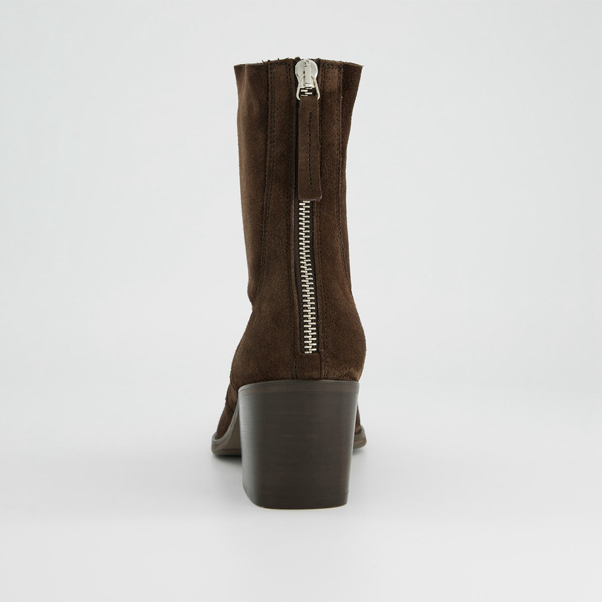 Paul Green Mocca Brown Suede Heel Boot, view 5