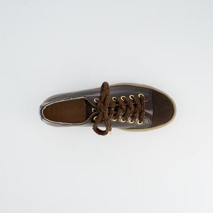 Brown Sneaker With Side Zip