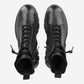 Bungee Lace Boot In Black Leather