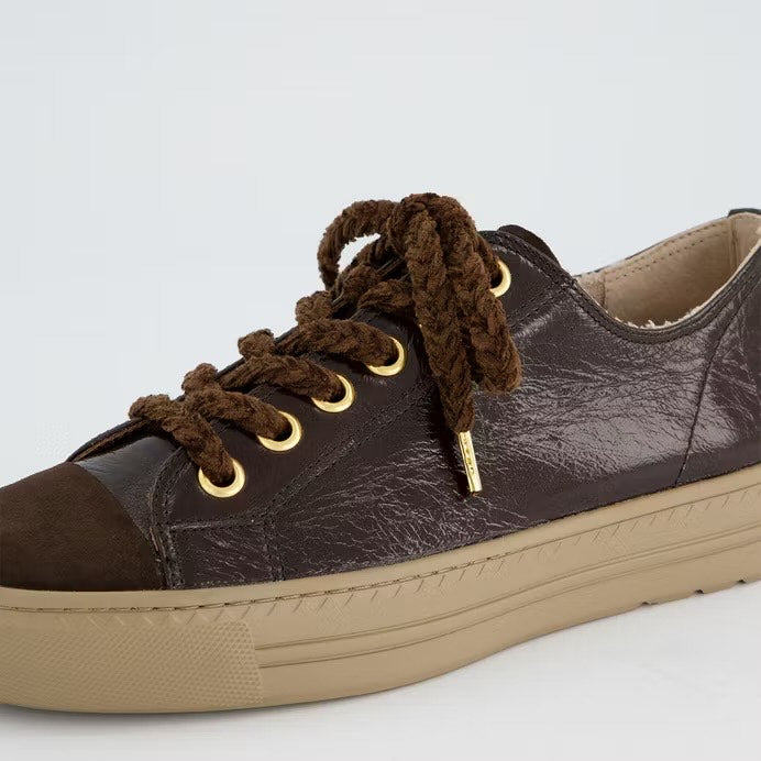 Brown Sneaker With Side Zip