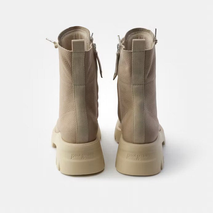 Leather Boot With Bungee Laces