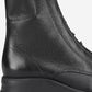 Bungee Lace Boot In Black Leather