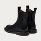Pavement Panord Chelsea Boot black leather, back three-quarter view