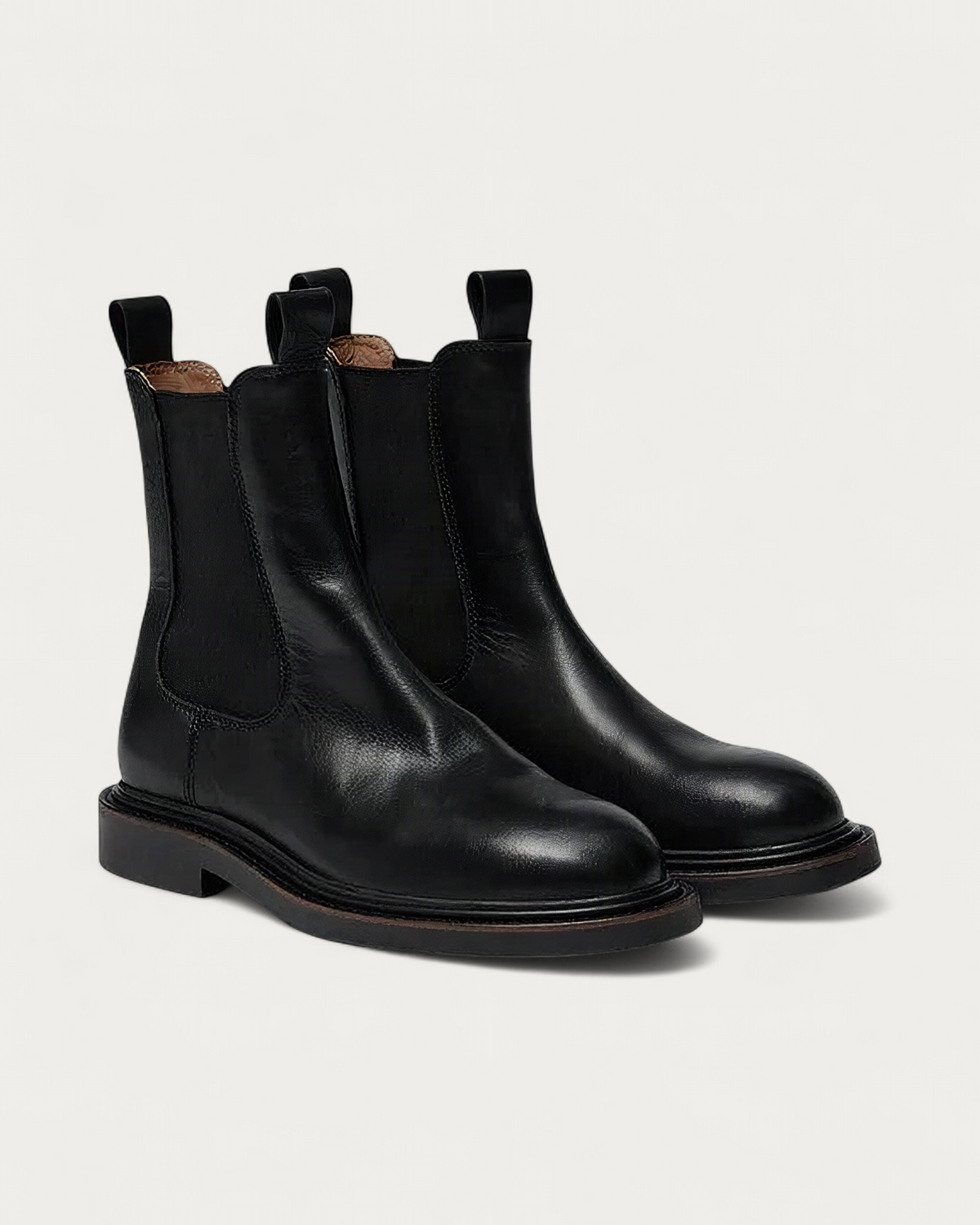 Pair of Pavement Panord Chelsea Boots in black leather