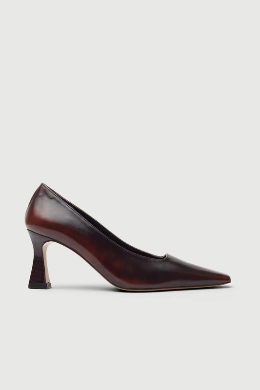 Petra Brown Leather Heel