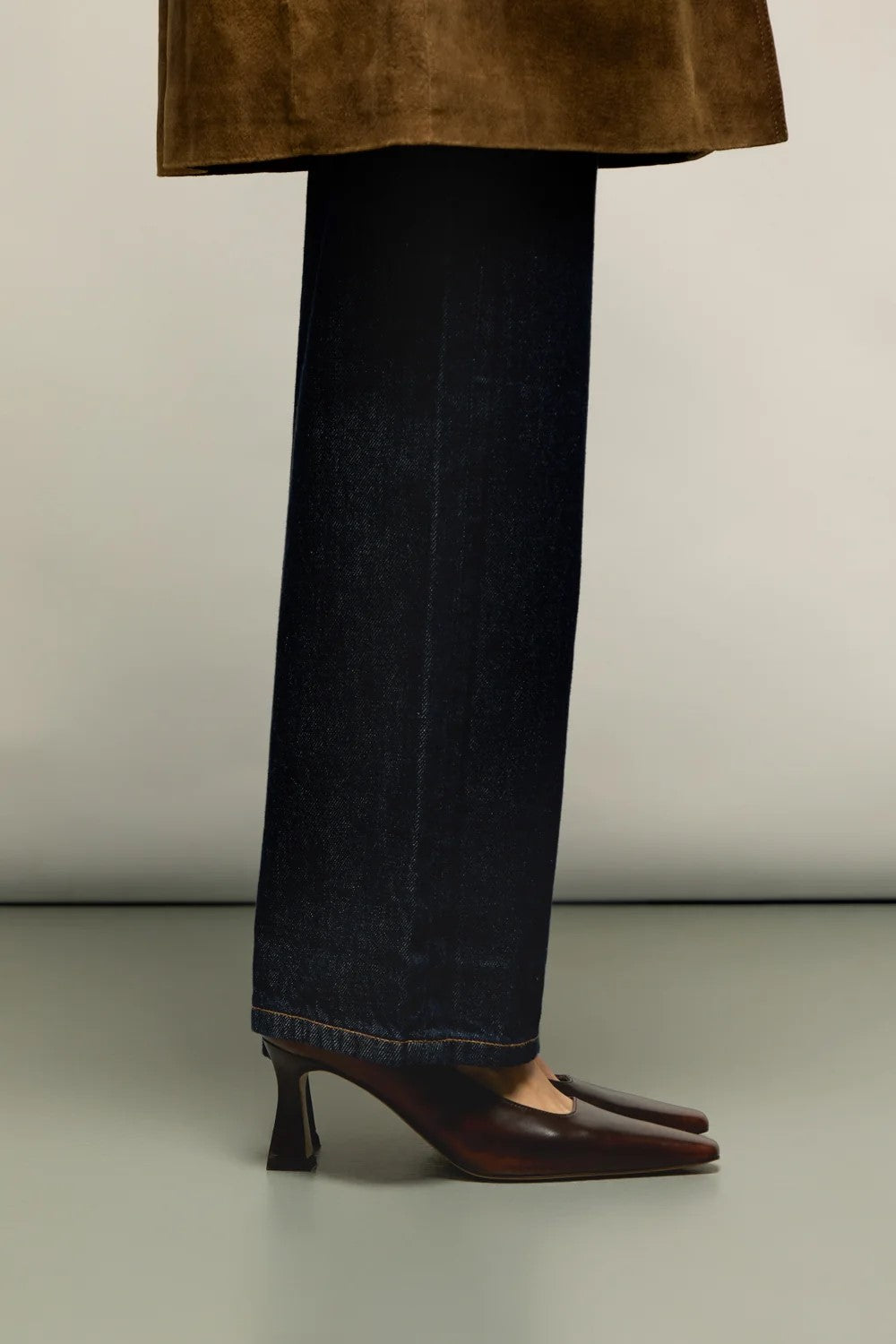 Petra Brown Leather Heel
