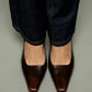Petra Brown Leather Heel