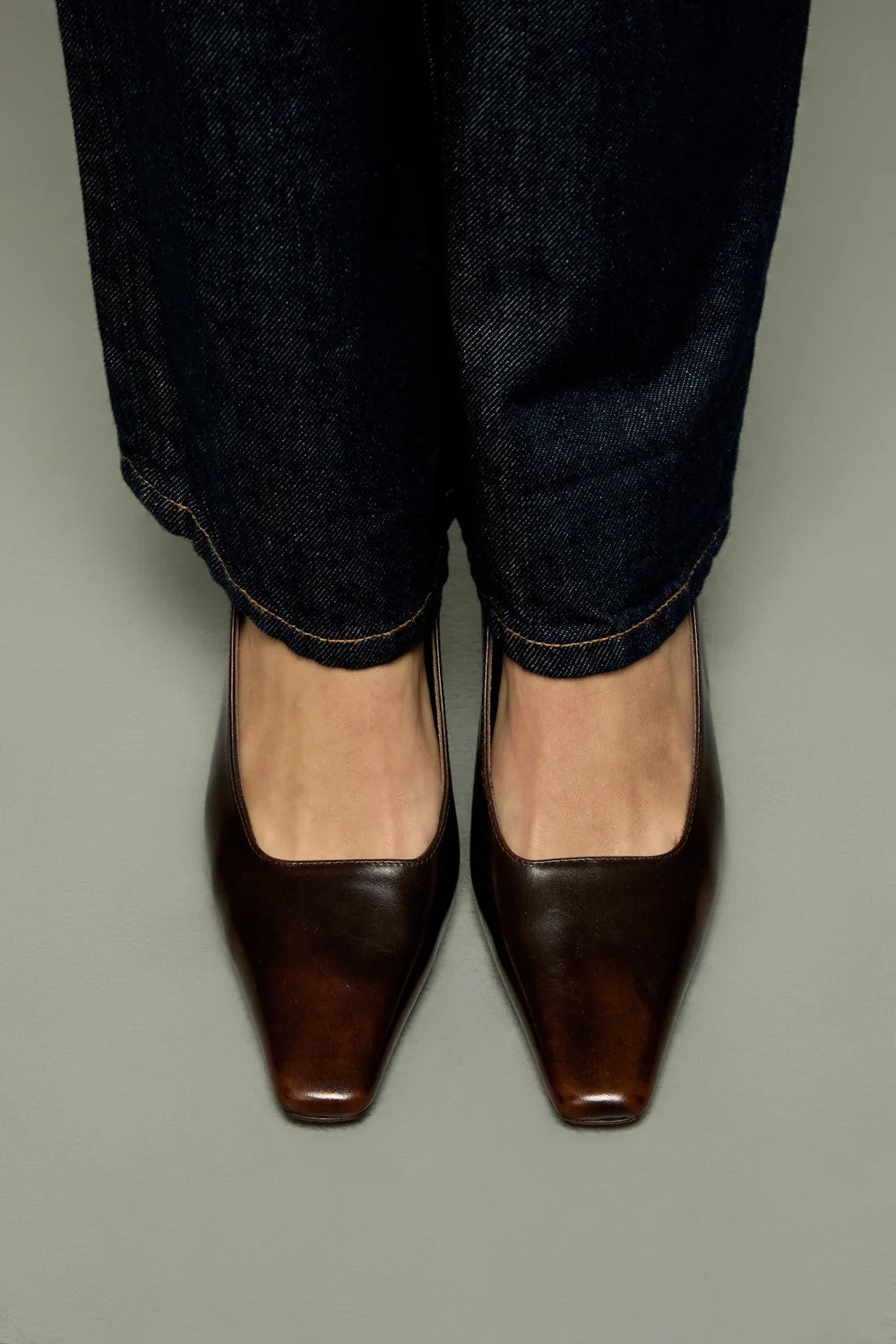 Petra Brown Leather Heel