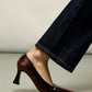Petra Brown Leather Heel