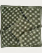 Lescarf Polkadot Scarf In Green And Cream - view 1