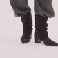 CPH292 Suede Chocolate Heeled Boot