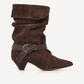 Sally Lynn Suede Ruffle Boot
