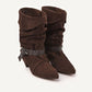 Sally Lynn Suede Ruffle Boot