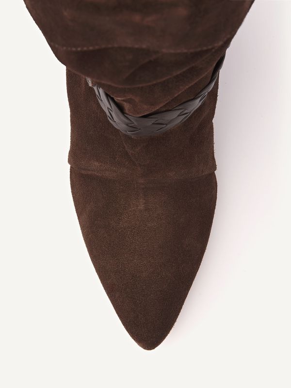 Sally Lynn Suede Ruffle Boot