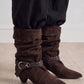 Sally Lynn Suede Ruffle Boot