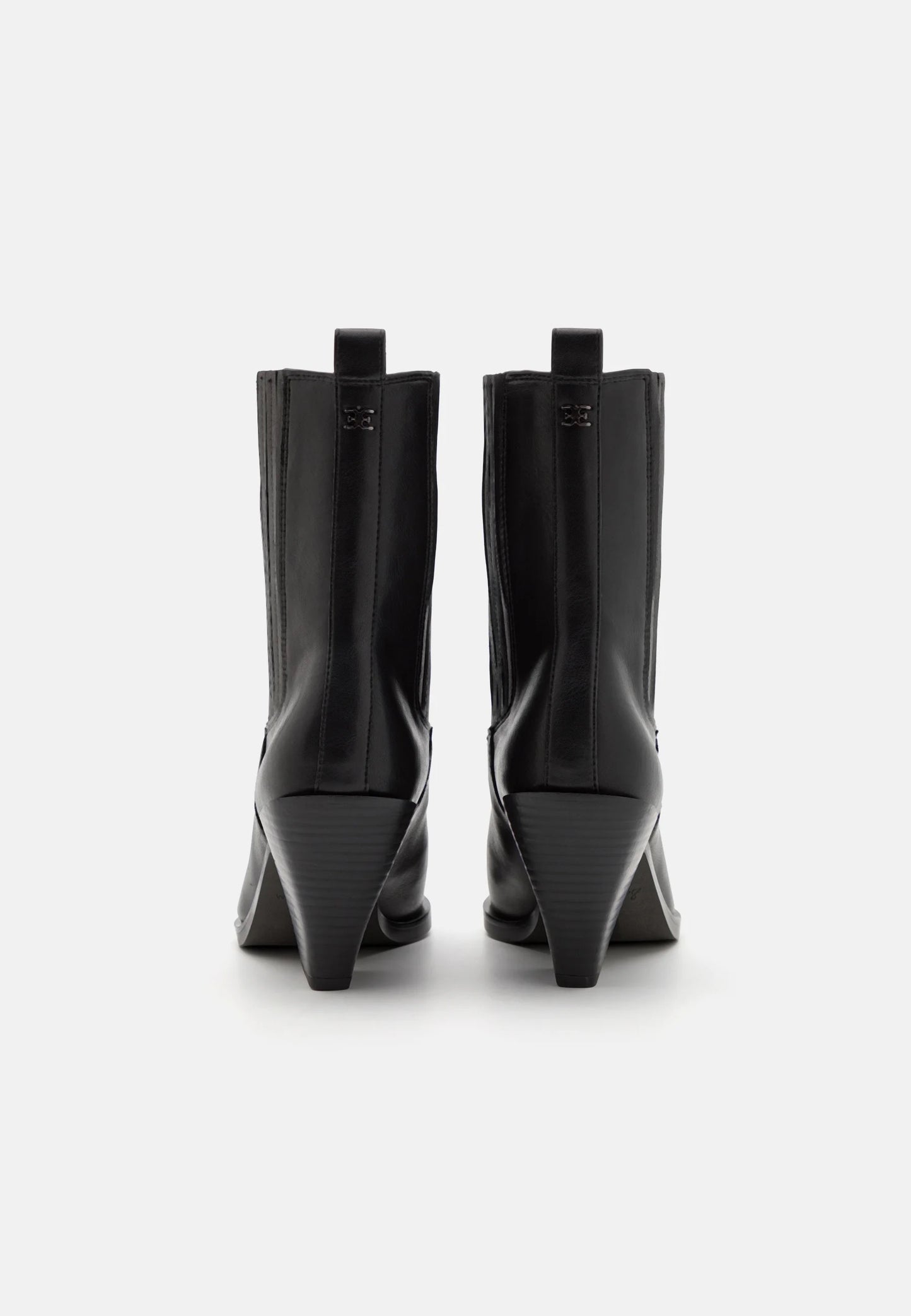 Western Style Boot In Black Leather