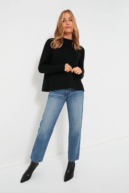 Western Style Boot In Black Leather