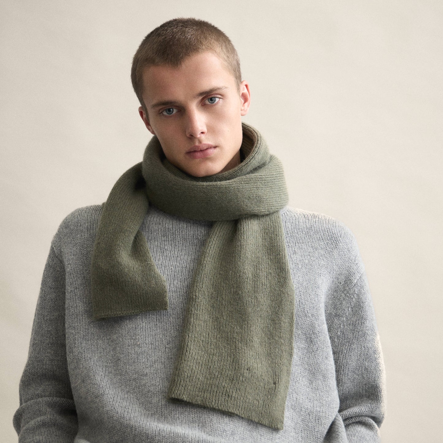 Ribbed Scarf In Croco