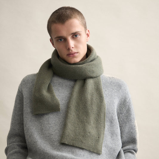 Ribbed Scarf In Croco