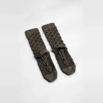 Aydo Studios Barasov Crossover Silent Matter socks, overhead flat lay