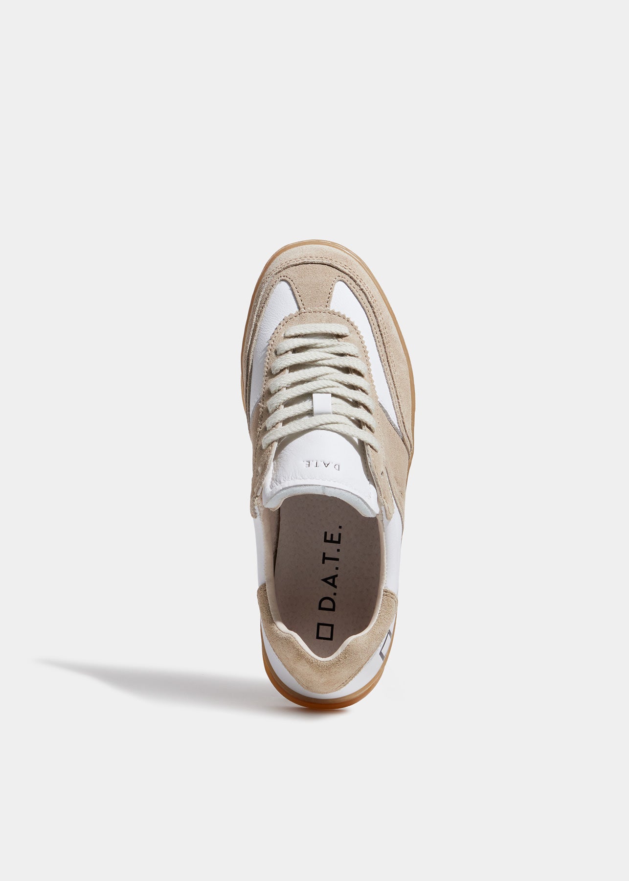 Sporty Sneaker In Beige & White