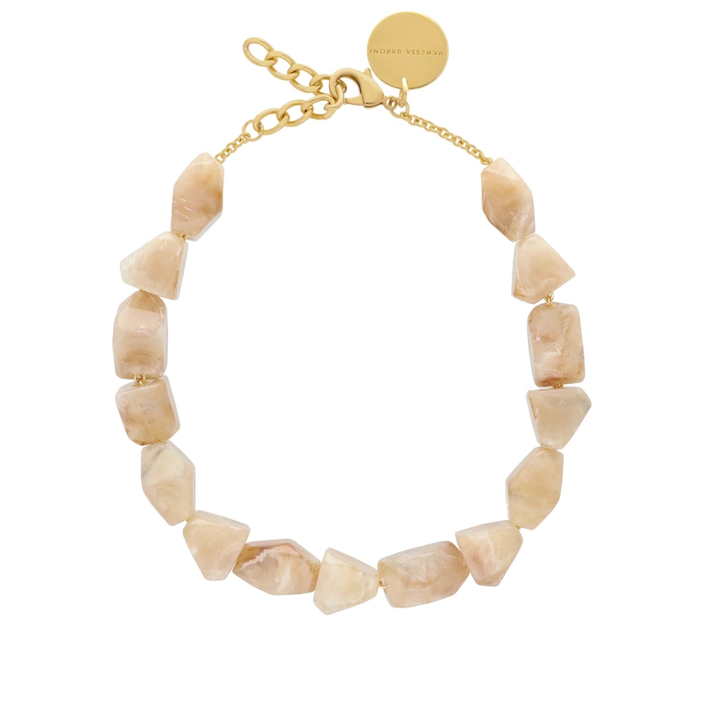 Stone Shaped Necklace Apricot