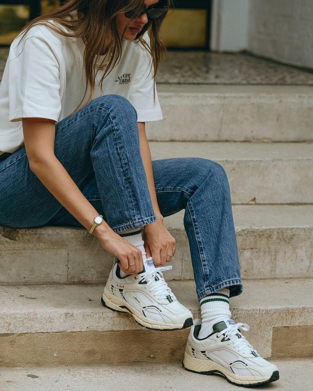The Mercer Brand Re-Run Classic Off White Sneaker - view 8