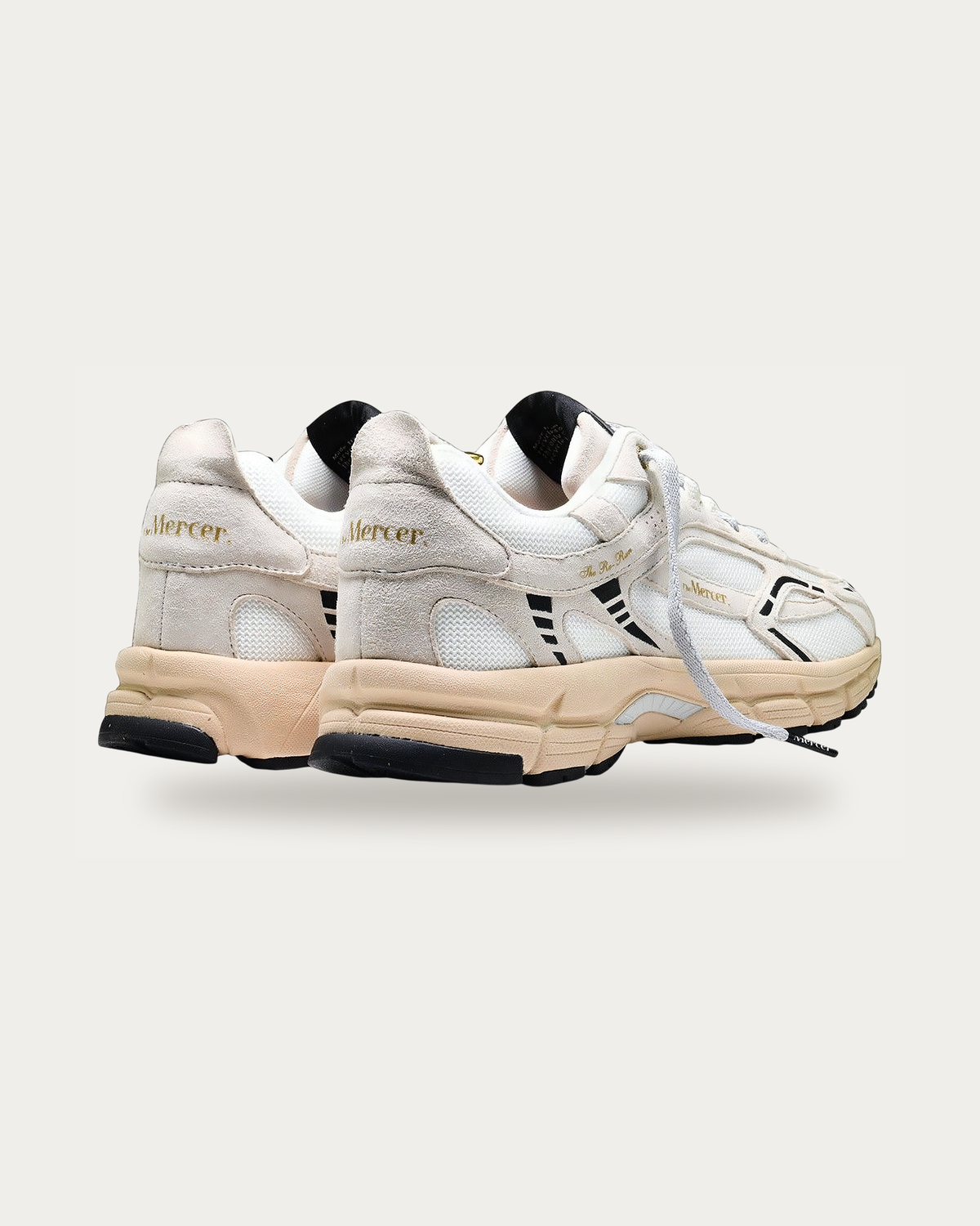 The Mercer Brand Re-Run Desert Off White Sneaker, back view