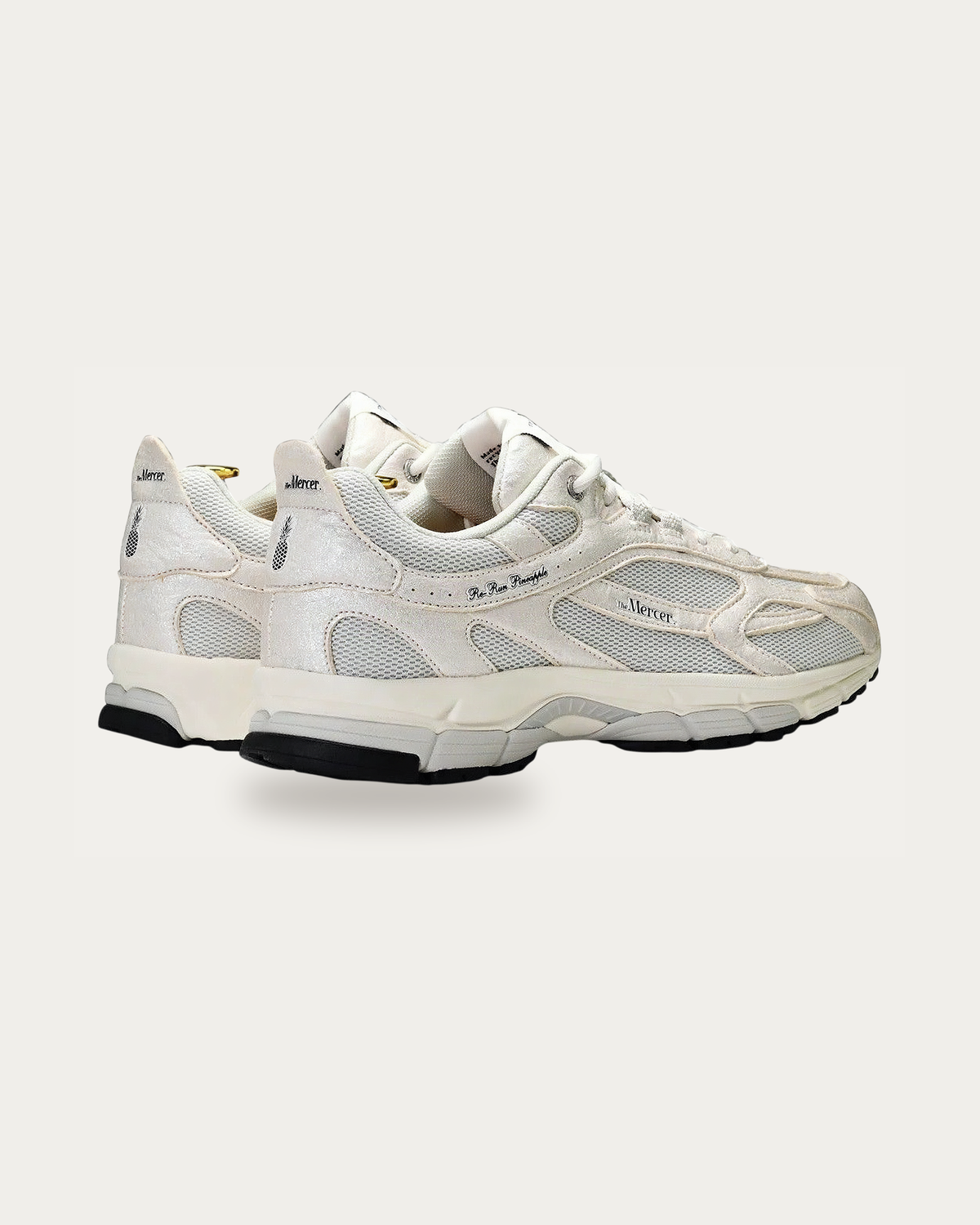 The Mercer Brand Re-Run Pineapple White Sneaker, pair view