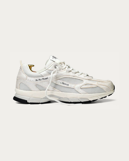 The Mercer Brand Re-Run Pineapple White Sneaker, side profile