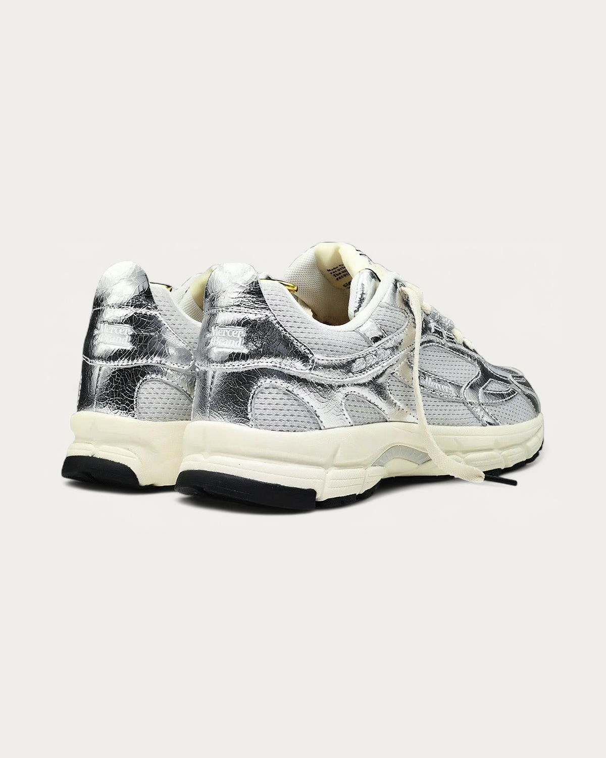 The Mercer Brand Re-Run Silver Sneaker, back view
