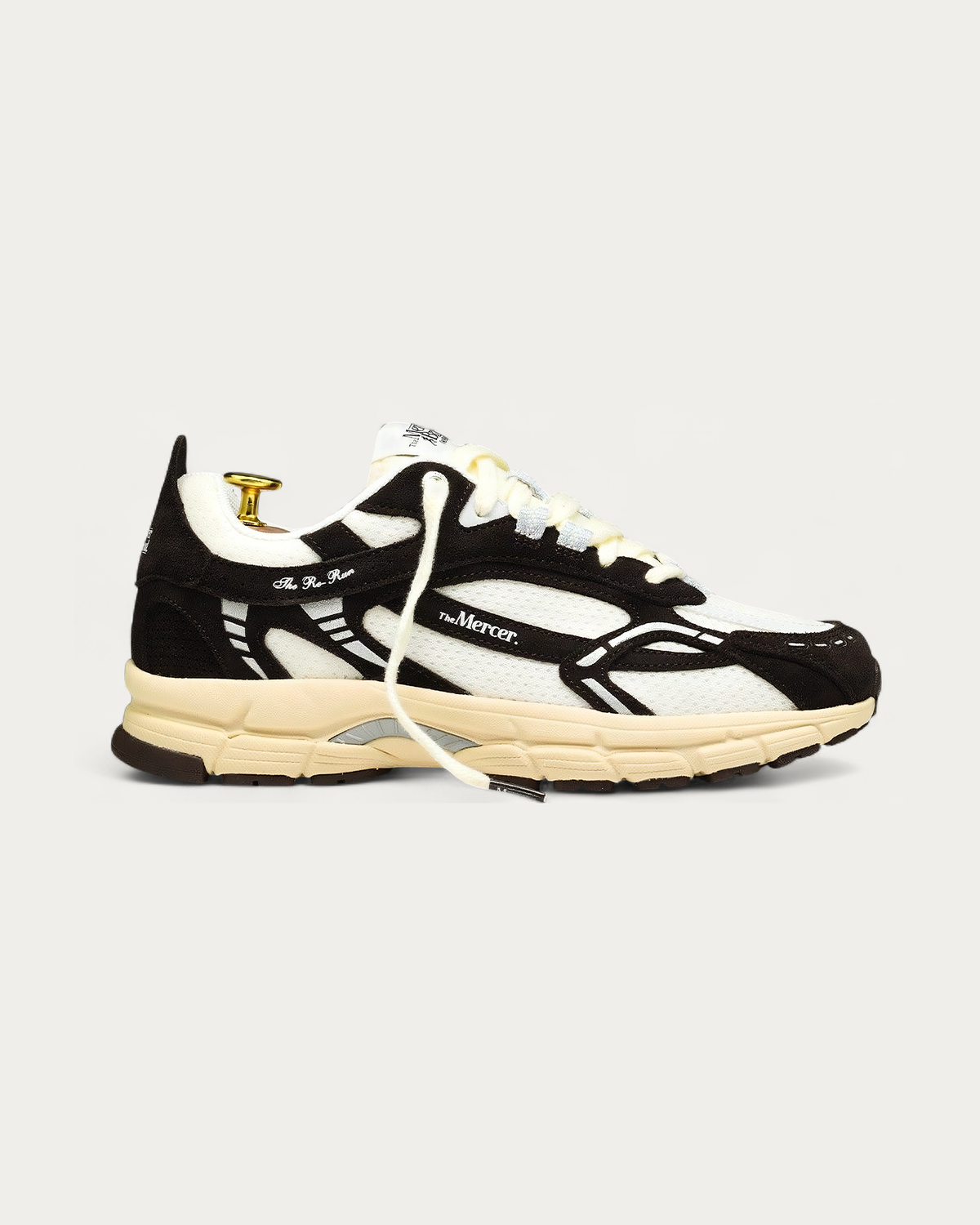 The Mercer Brand Re-Run Vintage Suede Brown Sneaker, side profile