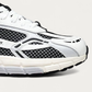 The Mercer Brand Re-Run White Silver Black Sneaker, toe detail