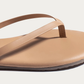 TKEES Foundation Cocobutter Leather Flip Flop, close-up of the straps and footbed