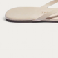 TKEES Foundations Linen Leather Flip Flop, heel detail
