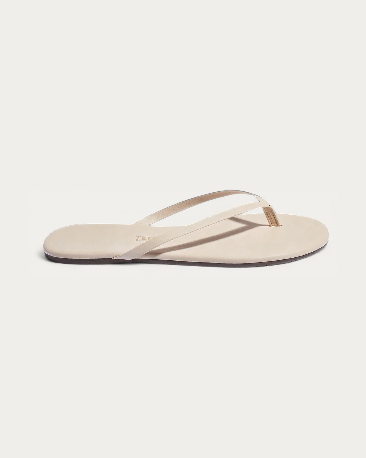 TKEES Foundations Linen Leather Flip Flop, side profile