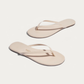 TKEES Foundations Linen Leather Flip Flop, three-quarter view