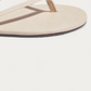 TKEES Foundations Linen Leather Flip Flop, toe detail