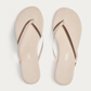 TKEES Foundations Linen Leather Flip Flop, top view