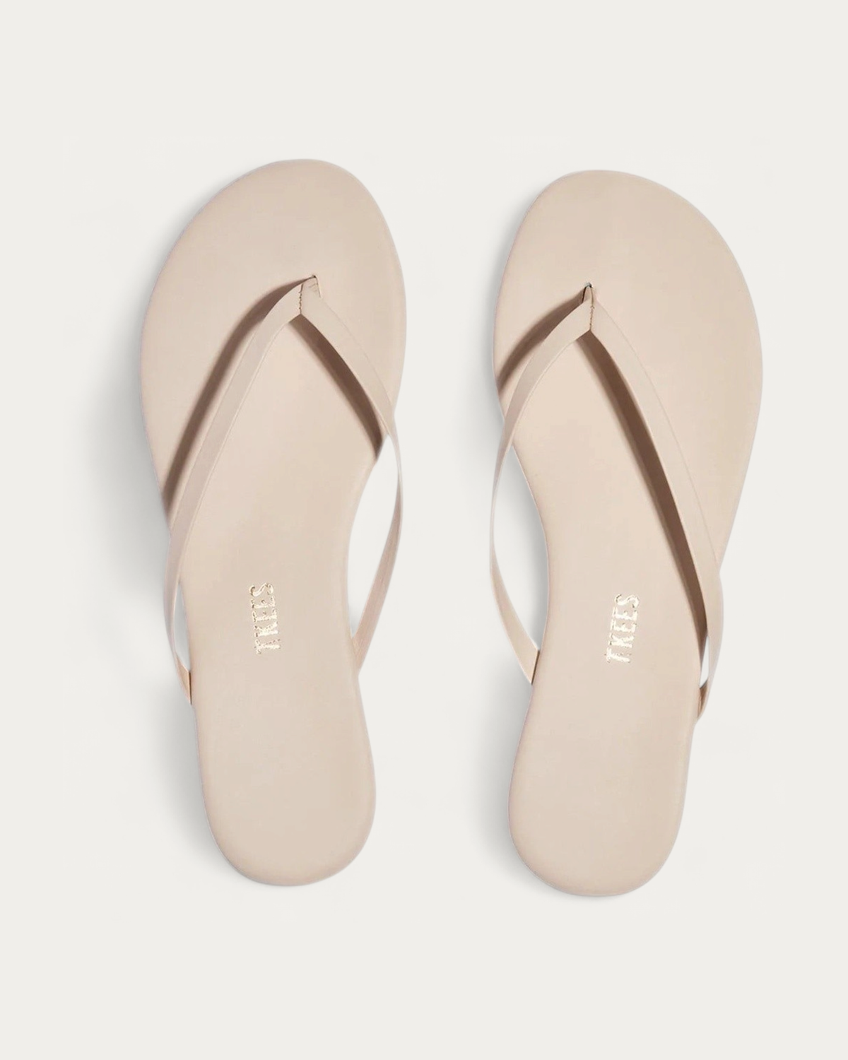TKEES Foundations Linen Leather Flip Flop, top view