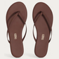 TKEES Lily Nudes Cappucino Brown Leather Flip Flop, top view