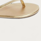 TKEES Metallics Blink Gold Leather Flip Flop, toe detail