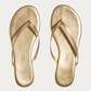 TKEES Metallics Blink Gold Leather Flip Flop, top view