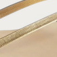TKEES Metallics Blink Gold Leather Flip Flop, strap and upper detail