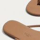 TKEES Tubular Lilly Cocobutter Ecru Flip Flop, heel detail