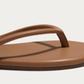 TKEES Tubular Lilly Cocobutter Ecru Flip Flop, close-up of the tubular strap and stitching