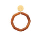 Flex Bracelet In Cognac Marble by Vanessa Baroni, front view on a white background