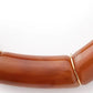 Close-up of the Flex Bracelet In Cognac Marble by Vanessa Baroni showing the tubular beads and gold discs