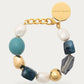 Ibiza Bracelet In Teal Marble by Vanessa Baroni, product photo on a soft off-white background