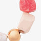 Close-up of the Ibiza Bracelet In Watermelon by Vanessa Baroni showing the beads and gold-tone beads